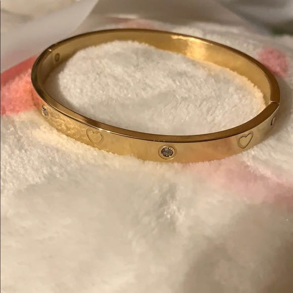 Women’s Rhinestone Decor heart love Bangle - Picture 4 of 4